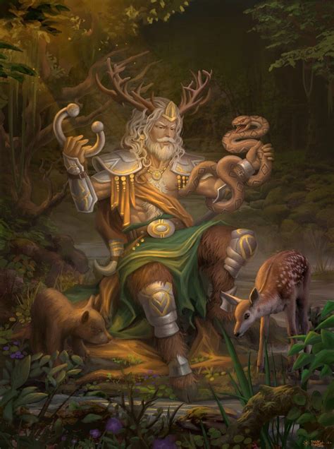 Wiccan horned stag god